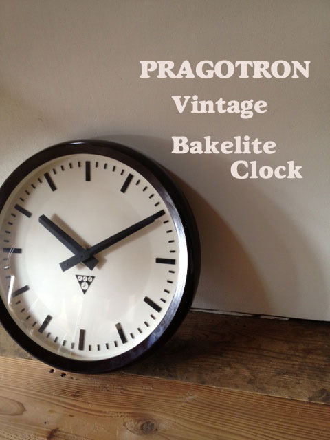 ビンテージ PRAGOTRON/パラゴトロン 鉄道時計 壁掛時計 ステーションクロック